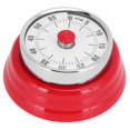 thumbnail image 1 of Temporizador mecánico de cocina con alarma de cuenta regresiva roja retro para una cocción precisa y gestión del tiempo, 1 of 8