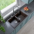 thumbnail image 5 of ALFI brand AB3420DI-C Chocolate 34" Drop-In Double Bowl Granite Composite Kitchen Sink, 5 of 9