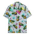thumbnail image 2 of Funny Sunglasses Pineapple Hawaiian Shirts For Men Retro Bowling Shirt Mens Hawaiian Shirts Short Sleeve Button Down Shirt, 2 of 7