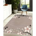 thumbnail image 4 of Floral Decorative Rug, Spring Flowers Leaves Branches Buds Butterflies Frame Like Abstract Art Pattern, Quality Carpet for Bedroom Dorm and Living Room, 6 Sizes, Pale Rose, by Ambesonne, 4 of 4