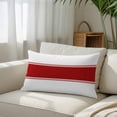 thumbnail image 3 of Red Solid Color Texture Body Pillow Cover, Pillowcase Protectors with Zipper, Breathable Decorative Throw Pillow Case Cover, Simple Red Stripes Pillow Shams for Couch Sofa 24x36Inch, 3 of 8