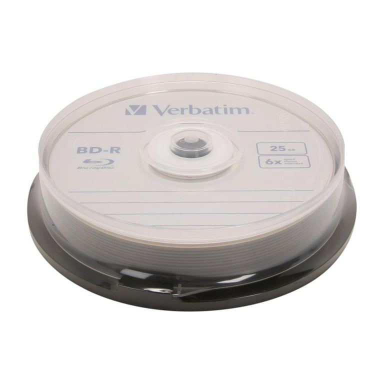 Verbatim 25GB 6X BD-R 10 Packs Spindle Disc Model 97238 - Walmart.com