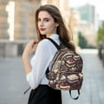 thumbnail image 6 of FORMRS Mini Backpack Purse for Women Quilted Travel Daypack Casual Shoulder Bag, Black Chocolate Cakes, 6 of 7