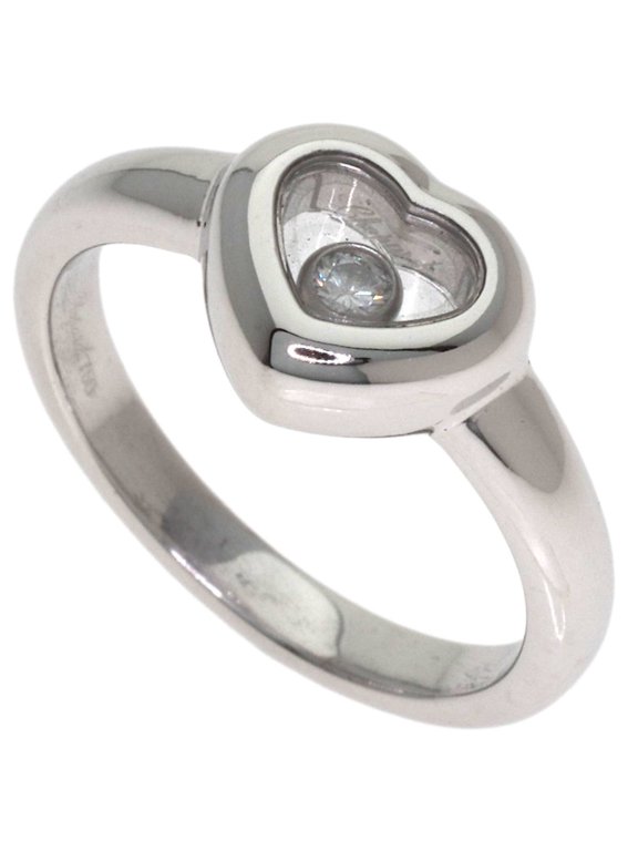 Pre-Owned Chopard Happy Diamonds Ring, 18K White Gold, Women's