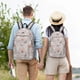 thumbnail image 4 of Disketp Various Rabbits print Canvas Backpack Lightweight Travel Daypack Student Rucksack Laptop Backpack-, 4 of 5