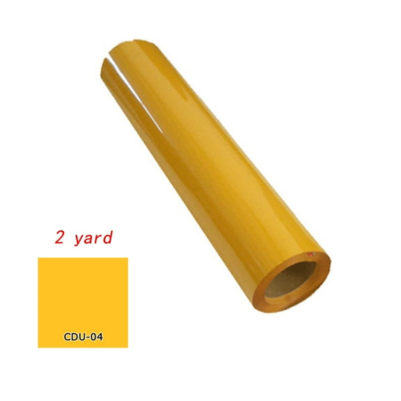 INTBUYING 2 Yard 20inch PU Vinyl for T-Shirts Heat Press Transfer HTV Cutting Plotter Craft (Yellow)