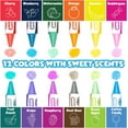 thumbnail image 6 of Tub Works Sweet Scents Smooth Bath Crayons Bath Toy, 12 Pack, Washable, Draws On Wet & Dry Tub Walls, 6 of 7
