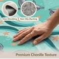thumbnail image 6 of ODIKA 8'x10' Washable Area Rug Dolphin Print Ocean Wave Starfish Border Themed Theme Marine for Dining Room, Large Office, Lounge, Non-Slip Chair-Friendly Mat, 6 of 7