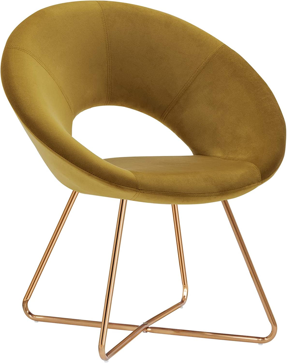 Duhome Modern Accent Chair for Bedroom, Blush Accent Chair with Gold