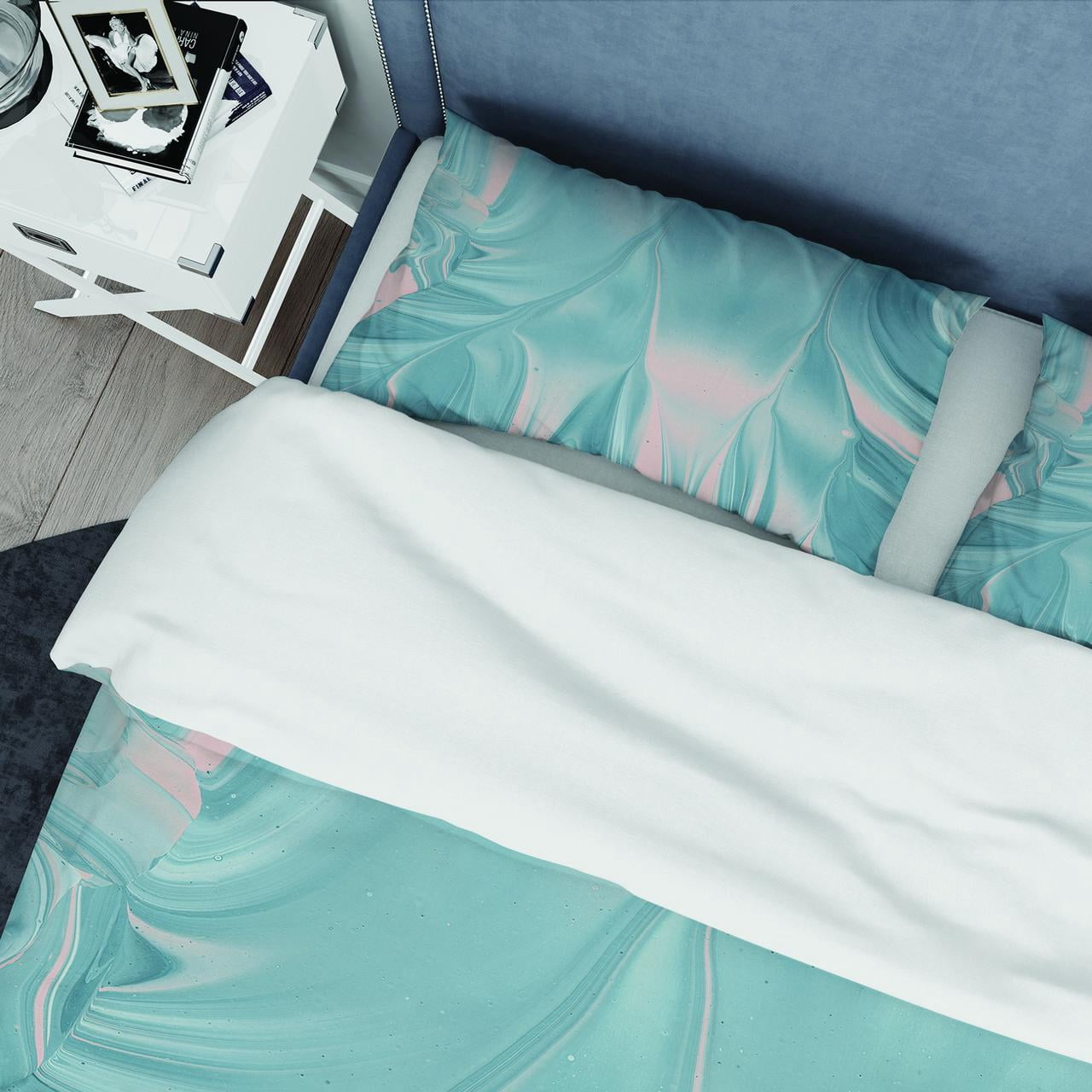 Designart 'Abstract Water I' Geometric Duvet Cover Set