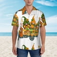 thumbnail image 4 of Daiia Thanksgiving Truck Hawaiian Shirt for Men Gentle Cotton Regular Short Sleeve Casual-3X-Large, 4 of 9