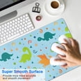 thumbnail image 4 of Long Mouse Pads for Desk,LightBlue Cartoon Dinosaurs Patterns Desk Mats on Top Of Desks, Desk Mouse Pad Extra Large with 3mm Non-Slip Base and Stitched Edge for Gaming,Work,Home 31.5"x11.8", 4 of 5