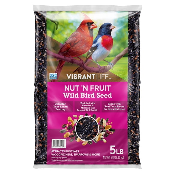 Vibrant Life Nut 'N Fruit Wild Bird Seed, 5 lb Bag