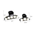 thumbnail image 2 of OULII 2Pcs Hair Barrettes For Women Rhinestone Black Small Size Elegant Style, 2 of 8