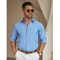 thumbnail image 3 of COOFANDY Men's Long Sleeve Dress Shirt Business Casual Shirts for Men Fall Fashion, 3 of 6