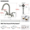 thumbnail image 3 of PARLOS Centerset 2-handle Pull Out Sprayer Bathroom Sink Faucet with 360 Swivel Spout,Brushed Nickel, 3 of 7