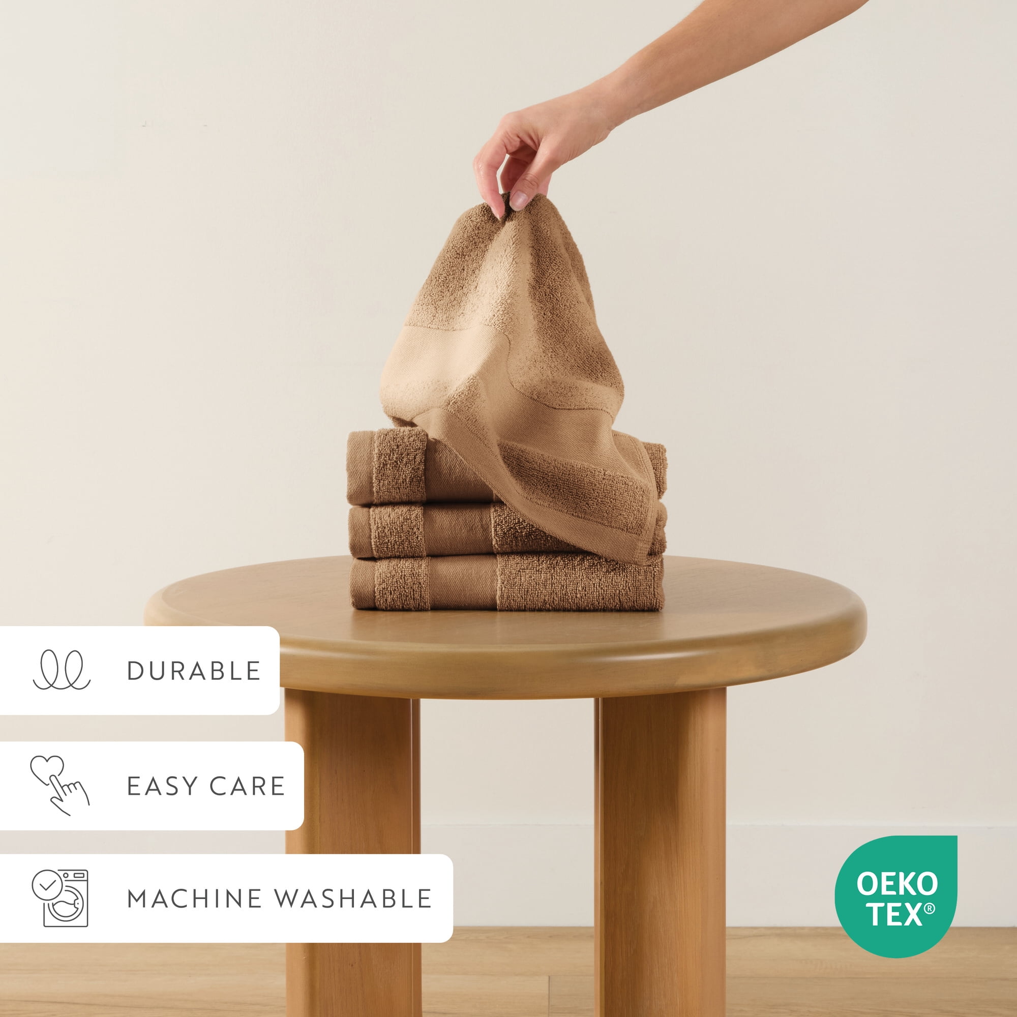 Noble Linens 4 pack Cotton Hand Towels