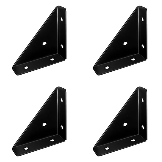 Visland 4 Pcs Équerres d'Angle Droit en Acier Laminé à Froid Équerres de Coin Renforcement en Acier à 90 Degrés Connecteurs de Meubles Résistants à la Rouille