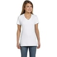 thumbnail image 2 of Hanes T-Shirt à Col en V Nano-T pour Femmes, 3TG, Blanc, 2 of 7