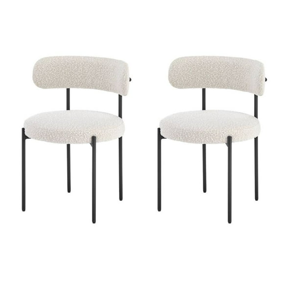 Boucle modern Dining Chair （Set of Two）