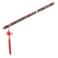 thumbnail image 1 of Pluggable Bitter Bamboo Flute Dizi Traditional Handmade Chinese Musical Woodwind Instrument Key of D Study Level Professional Performance, 1 of 5