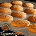 thumbnail image 3 of NutriChefKitchen 6-Piece Nonstick Bakeware Set - PFOA, PFOS, PTFE-Free Carbon Steel Baking Trays w/Heat Safe Silicone Handles, Cookie Sheet, Gold, NCSBSG36, 3 of 7
