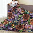 thumbnail image 6 of Fuzoiu Vintage Floral Print Ultra-Soft Micro Fleece Blanket,All Seasons Flannel Throw, Lightweight Blanket for Bed, Sofa, Couch, Movie Night, Camping, and Travel-50"x40", 6 of 7