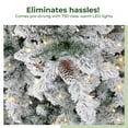 thumbnail image 4 of Nearly Natural 10ft. Flocked Livingston Fir Artificial Christmas Tree with Pine Cones, 4 of 14