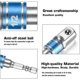 thumbnail image 2 of Adaptador de enchufe para herramientas eléctricas manuales, 3 adaptadores de enchufe hexagonal de 1/4" 3/8" 1/2", extensión de cabeza de conexión con cintas, 2 of 5
