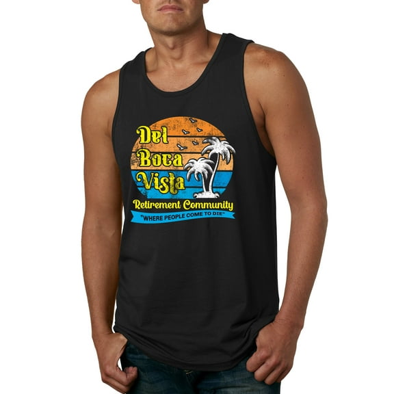 Wild Bobby,Del Boca Vista Seinfeld Retirement Community, Streetwear, Men Graphic Tank Top, Black, Small