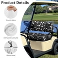 thumbnail image 6 of Yuyamidu Golf Print Golf Cart Bench Seat Cover Backrest Cover Black Golf Cart Seat Cushion Portable Club Car Seat Protector Universal Fit 2-Seat Golf Cart, 6 of 7