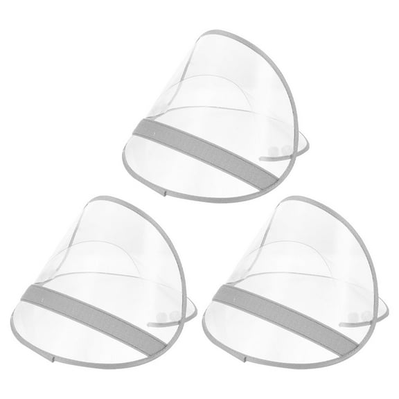 Masteelf 3pcs Replaceable Hat Brim Raincoat Face Protector Rain Poncho Cap Brim Raincoat Cap Shade  Rainproof Hat Brim Raincoat Accessories