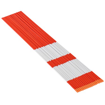 KFFKFF 20 Packs of 48in Reflective Driveway Markers, 1/4-inch Diameter, Snow Stakes with 12-inch Steel Drill Bits, High-Visibility Fiberglass Poles