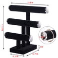 thumbnail image 2 of Coward 3 Tier Bracelet Holder,Bracelet Display Stand with Metal Cap,Black Velvet Jewelry Organizer Displays for Necklace Scrunchies Watches Hair Ties, 2 of 6