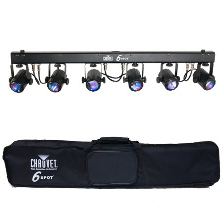 CHAUVET 6SPOT 6 Head RGB LED DJ Dance Effect DMX Stage Spot Light System + Bag