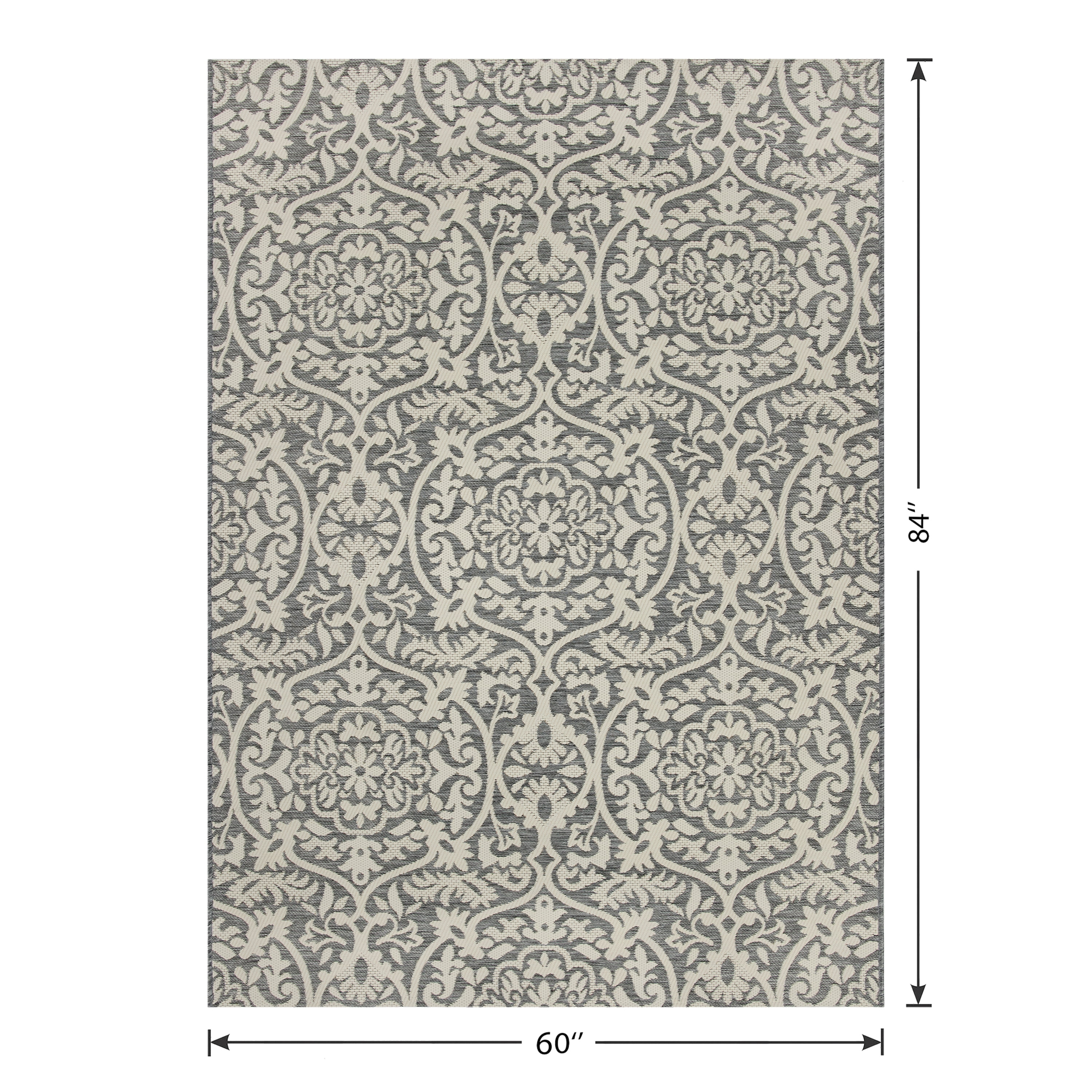 Mainstays 5' x 7' Gray Medallion Outdoor Rug