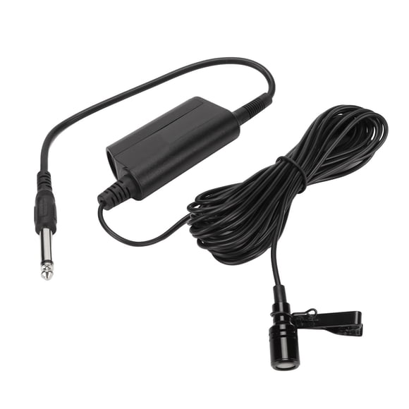 Micrófono de solapa Micrófono omnidireccional profesional con clip y cable para guitarra, voz, batería, piano y saxofón