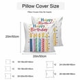 thumbnail image 3 of Waterproof Throw Pillow Covers Set of 2, 20x20 Inch Happy Birthday Decorative Pillowcases Outdoor Pillow Slip Cushion Covers Set for Couch Tent Colorful Candle Star, 3 of 7