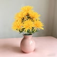 thumbnail image 5 of Weather Resistant Artificial Chrysanthemum, 6 Head Fake Memorial Flowers for Outdoor Cemetery Grave Decoration, 5 of 7