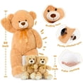 thumbnail image 2 of Oso de peluche Morismos gigante de 99 cm con peluche para bebés, 2 of 5
