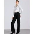 thumbnail image 2 of Unique Bargains Women Straight Leg Pleated High Waisted Business Slacks Pants M Black, 2 of 6