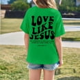 thumbnail image 4 of Yiyuu Girls Casual Loose T-Shirt Summer Letter Print Short Sleeve T Shirt Tee, Sizes 3-14, 4 of 7