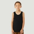 thumbnail image 3 of BELLA + CANVAS - Youth Heather Cvc Tank Top Made with 4.2 Oz 52/48 Cotton/polyester | Sleeveless Black Color Tank - 6 Pack, S Size, 3 of 6
