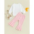 thumbnail image 5 of Qtinghua Infant Toddler Baby Girls Valentine’s Day Outfits Long Sleeve Sweatshirt+Long Pants Spring Clothes White 9-12 Months, 5 of 9