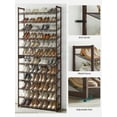 thumbnail image 2 of 12-Tier Shoe Rack Tall Metal Shoe Storage Organizer for Closet Set of 2/6-Tier Big Stackable Shoes Rack Shelf Adjustable Feet & Slanted Shelves Holds 48-60 Pairs Bronze, 2 of 8