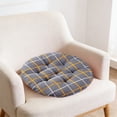 thumbnail image 5 of Anckoeil Round Memory Foam Chair Cushion, 15.7in Velvet Fleece Thickened Seat Pad, Non-Slip Bottom for Office/Dining/Wheelchair, Green/Pink/Gray, 5 of 5