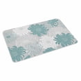 thumbnail image 2 of Turquoise White Floral Door Mat&nbsp;Indoor Outdoor Entrance, Non Slip Rug for Kitchen Bathroom Entryway Rug, Elegant Chrysanthemum Farmhouse Washable Doormat Floor Mat 24x36 Inch, 2 of 8