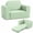 Green, variant on AILEEKISS 2-in-1 Toddler Sofa Chair, Foldable Baby Couch Flip Open Sofa Bed for Playroom, Grey
