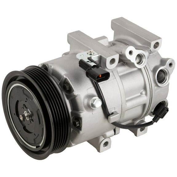 AC Compressor & 6-Groove 115mm A/C Clutch For Hyundai Sonata Kia Optima Replaces Halla VS16E - BuyAutoParts