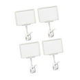 thumbnail image 3 of GUOOL 4 Pcs Pinces Porte-Enseignes Protecteur de Cartes Réutilisable Pivotant Étiquettes de Prix Pinces Double Tête pour Expositions Magasins Menu Blanc, 3 of 9